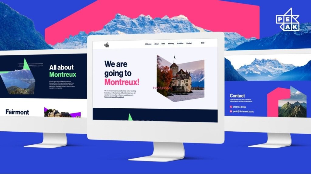 Event website design for Switzerland event