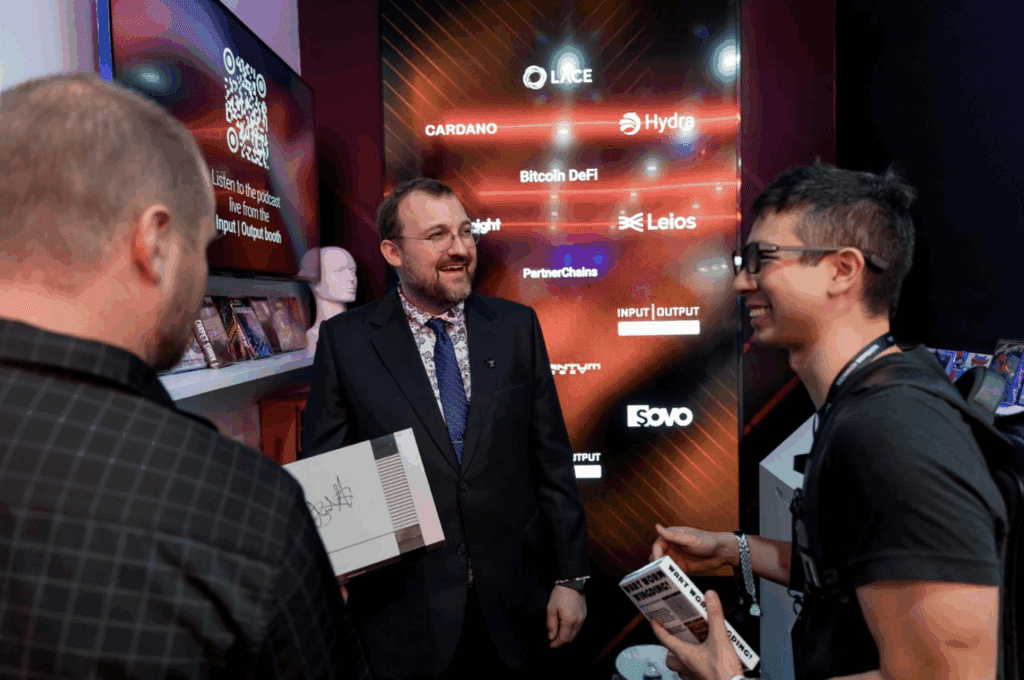 Expo stand build at Token2049 featuring interactive product demos and live content.